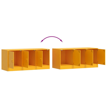 TV-Möbel DIV. TV-Skåp senapsgul 99x39x44 cm stål