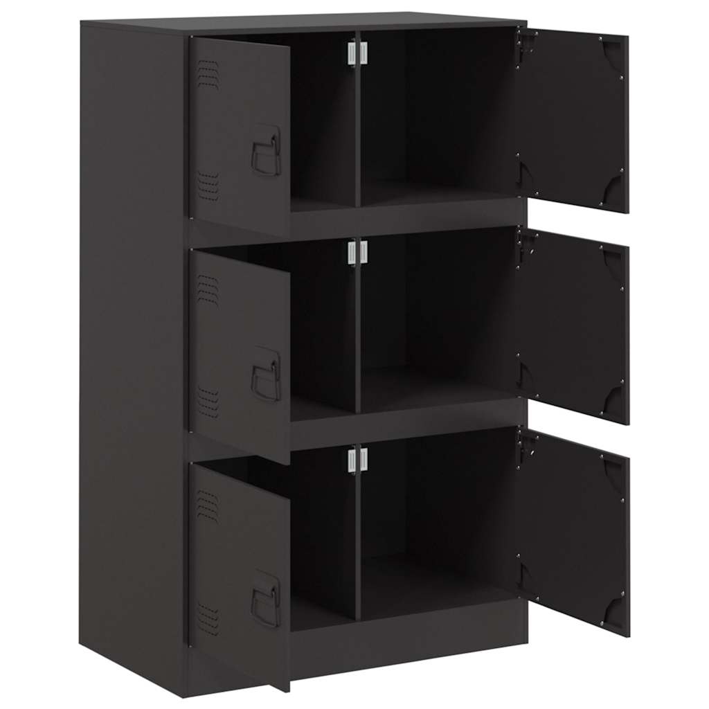 Skänk DIV. Svart 67x39x107 cm stål