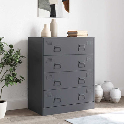 Byrå DIV. antracit 67x39x83 cm stål