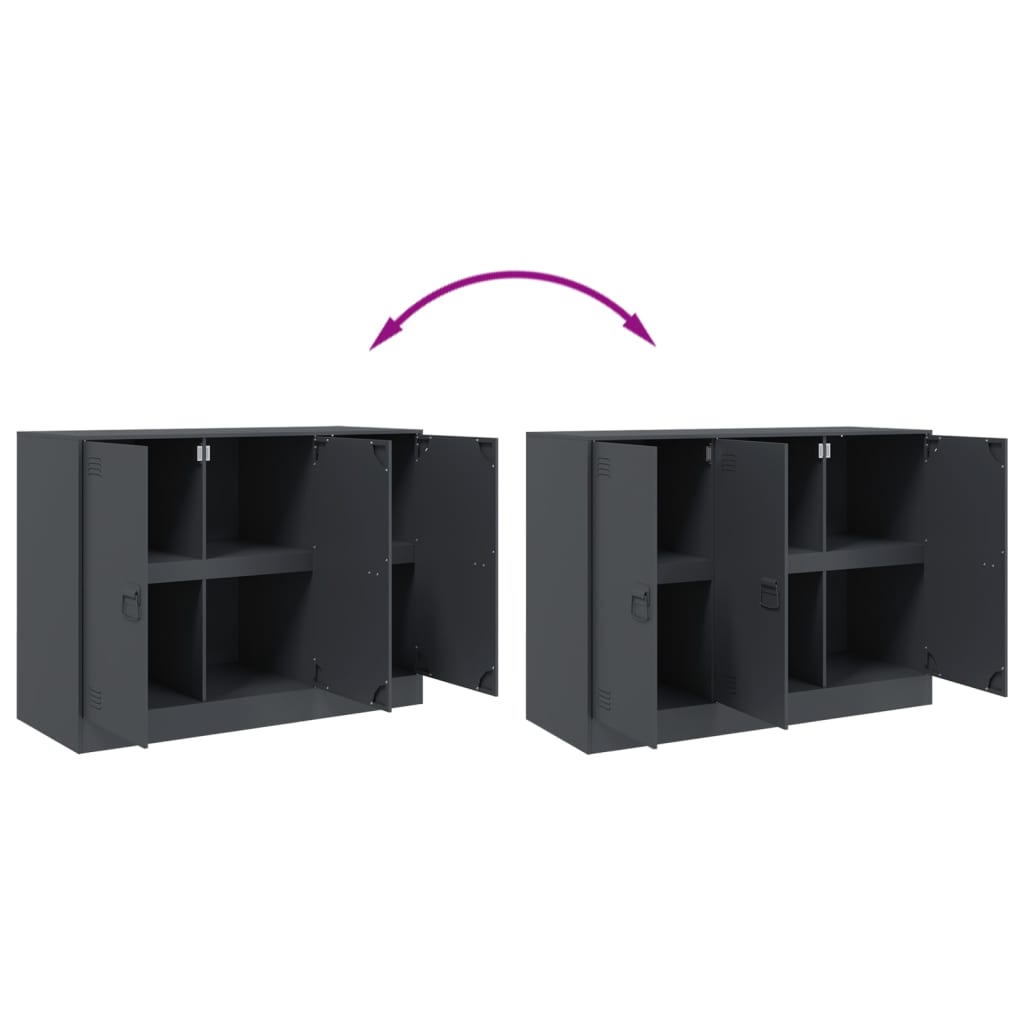 Skänk DIV. antracit 99x39x73 cm stål