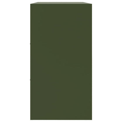 Skänk DIV. olivgrön 99x39x73 cm stål