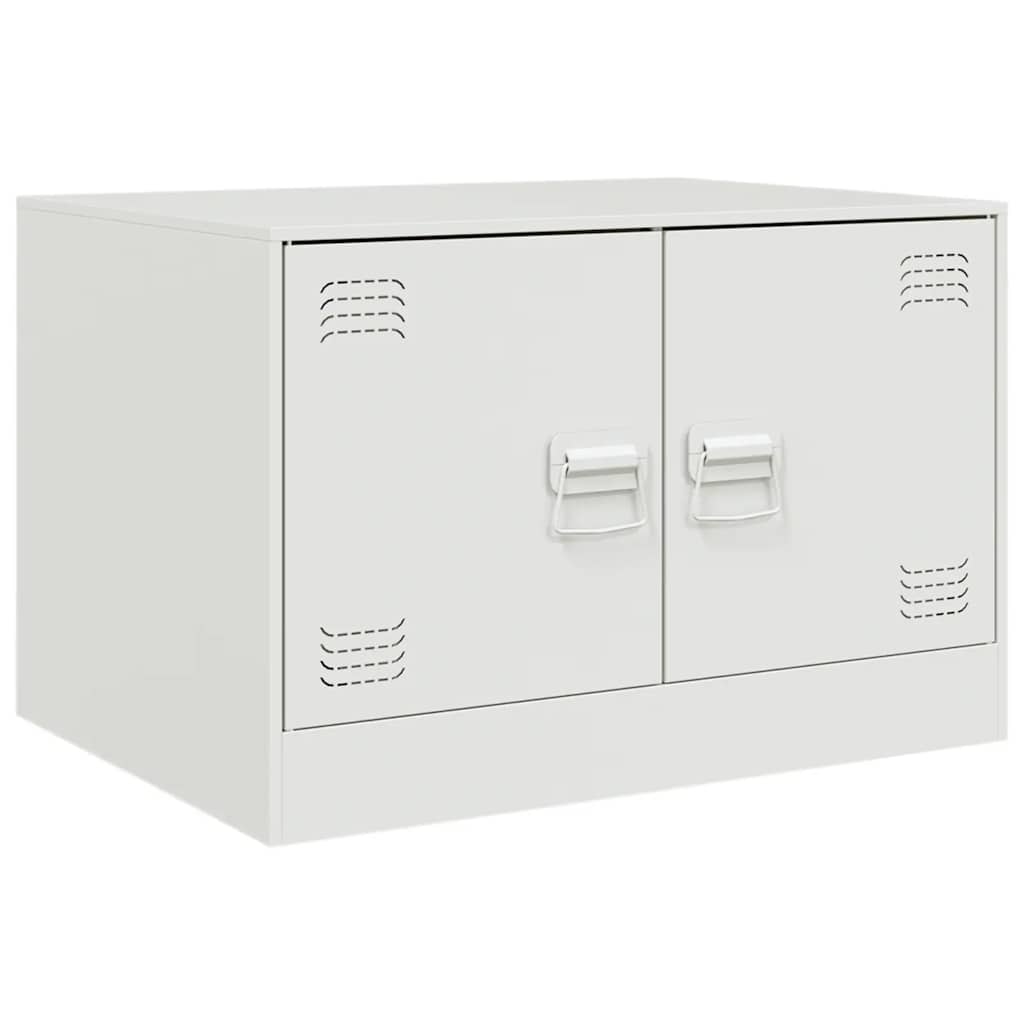 Soffbord vit 67x50x44 cm stål