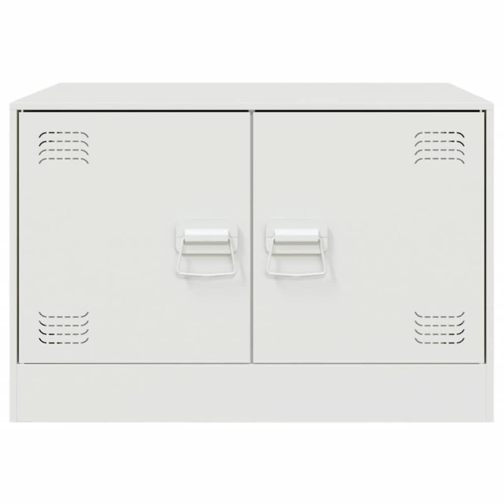 Soffbord vit 67x50x44 cm stål