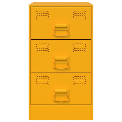 Sängbord Nattduksbord DIV. Sängskåp senapsgul 34,5x39x62 cm stål