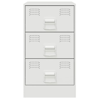 Sängbord Nattduksbord DIV. Sängskåp Vit 34,5x39x62 cm stål