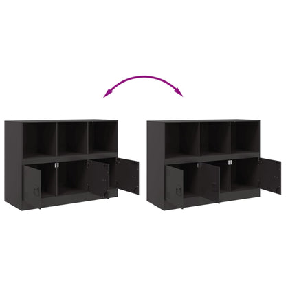 Skänk DIV. Svart 99x39x73 cm stål