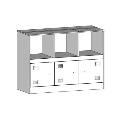 Skänk DIV. olivgrön 99x39x73 cm stål