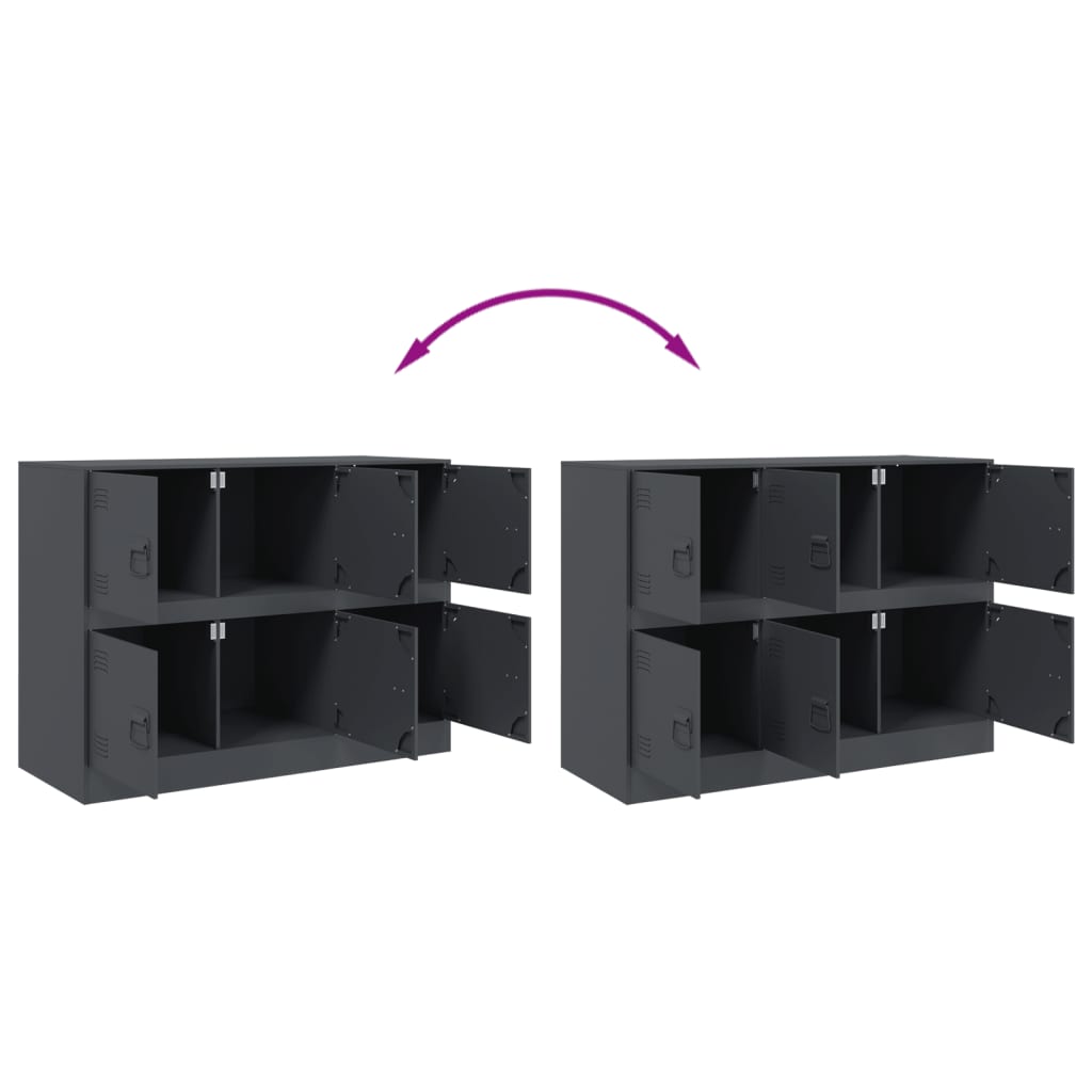 Skänk DIV. antracit 99x39x73 cm stål