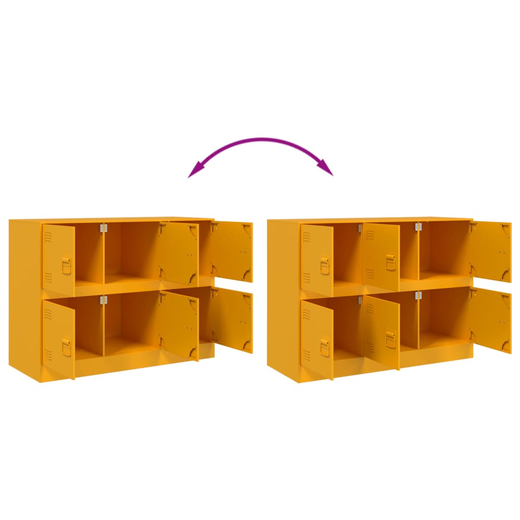 Skänk DIV. senapsgul 99x39x73 cm stål