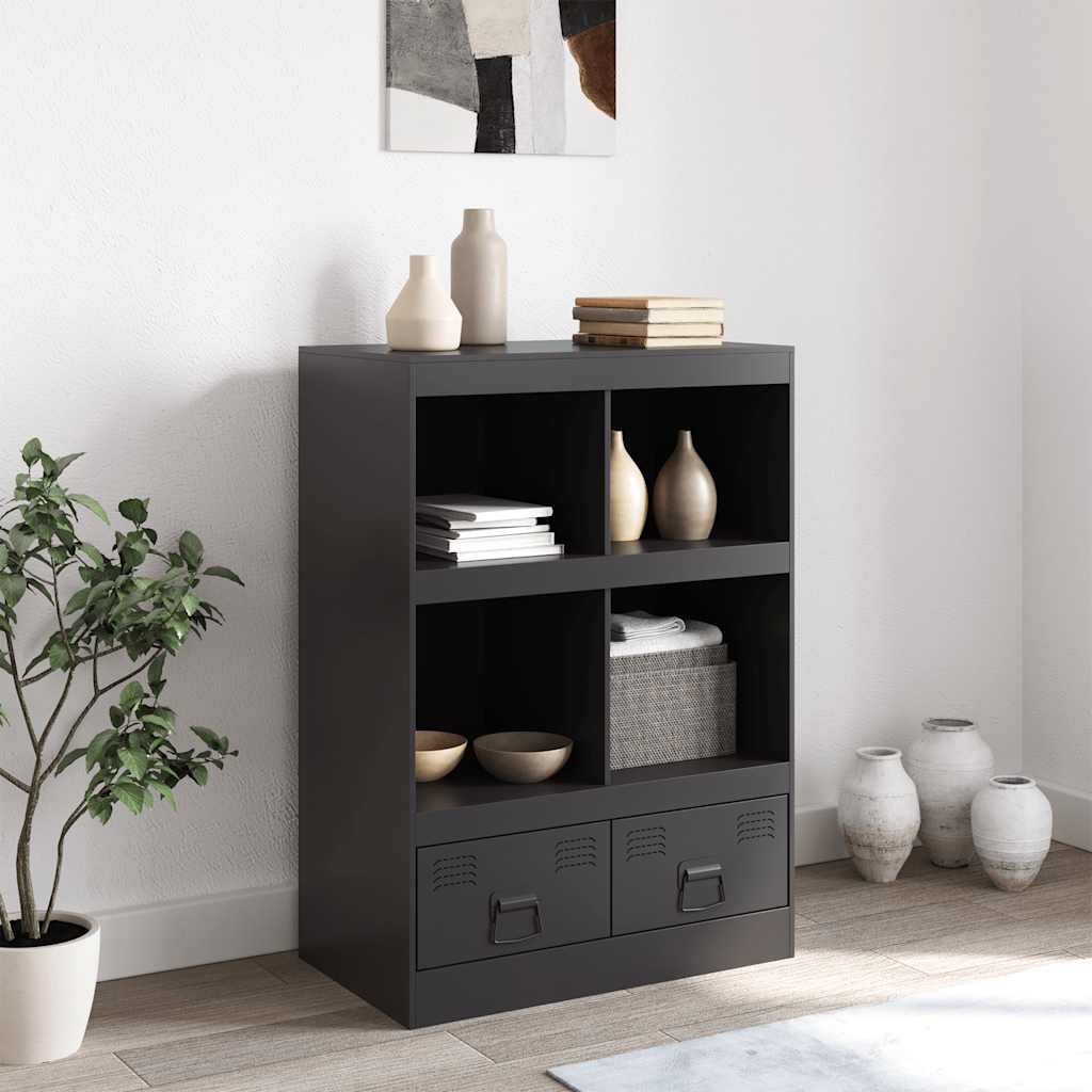Skåp Svart 67x39x95 cm stål