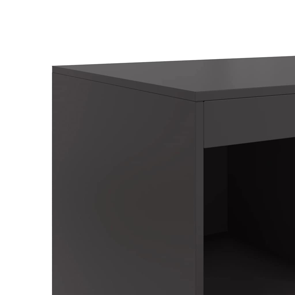 Skåp Svart 67x39x95 cm stål