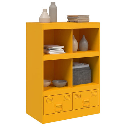 Skåp DIV. senapsgul 67x39x95 cm stål