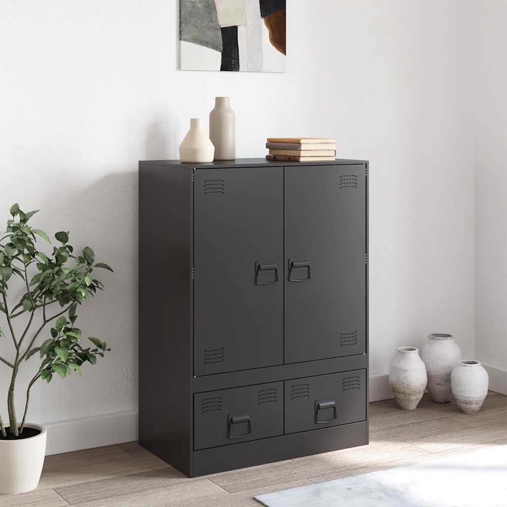 Skåp DIV. Svart 67x39x95 cm stål