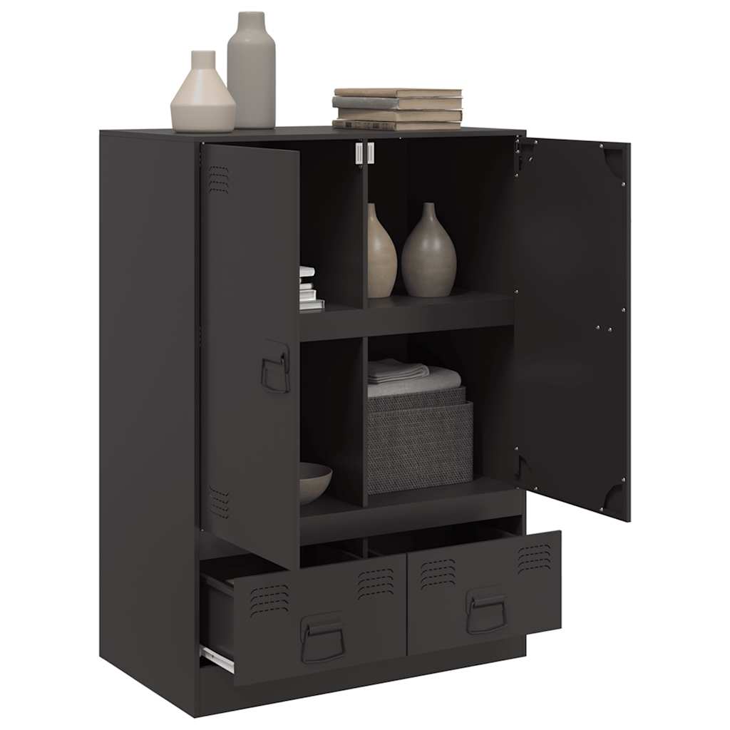Skåp DIV. Svart 67x39x95 cm stål