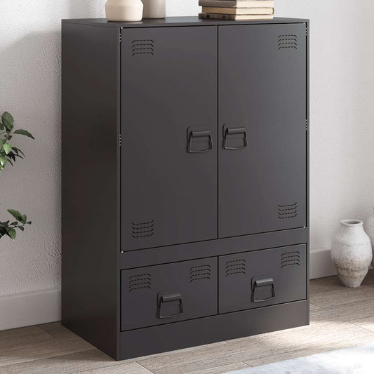 Skåp DIV. Svart 67x39x95 cm stål