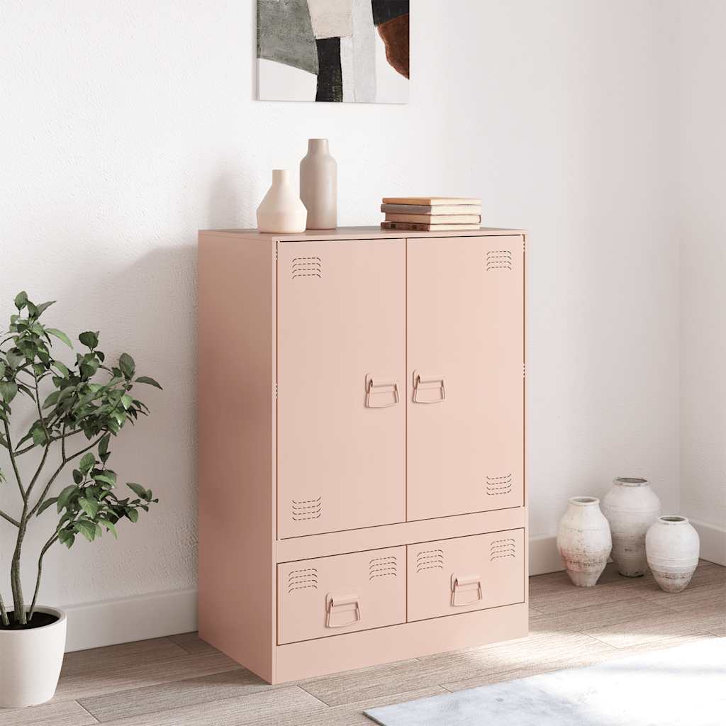 Skåp DIV. rosa 67x39x95 cm stål