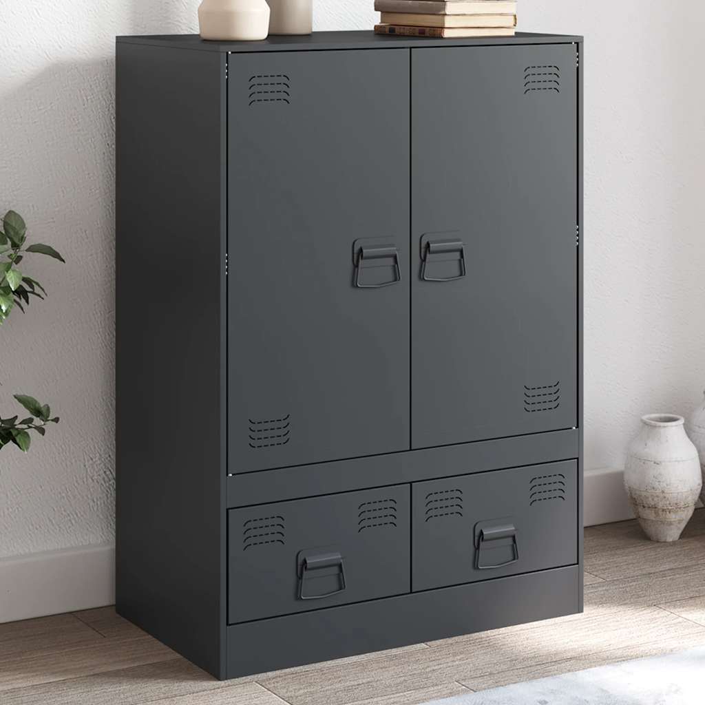 Skåp DIV. antracit 67x39x95 cm stål