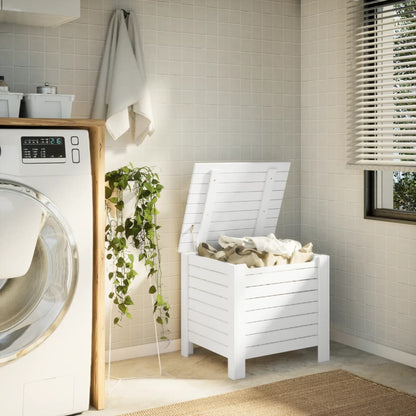 Förvaringsbänk med lock RANA Vit 60x49x54 cm massiv furu