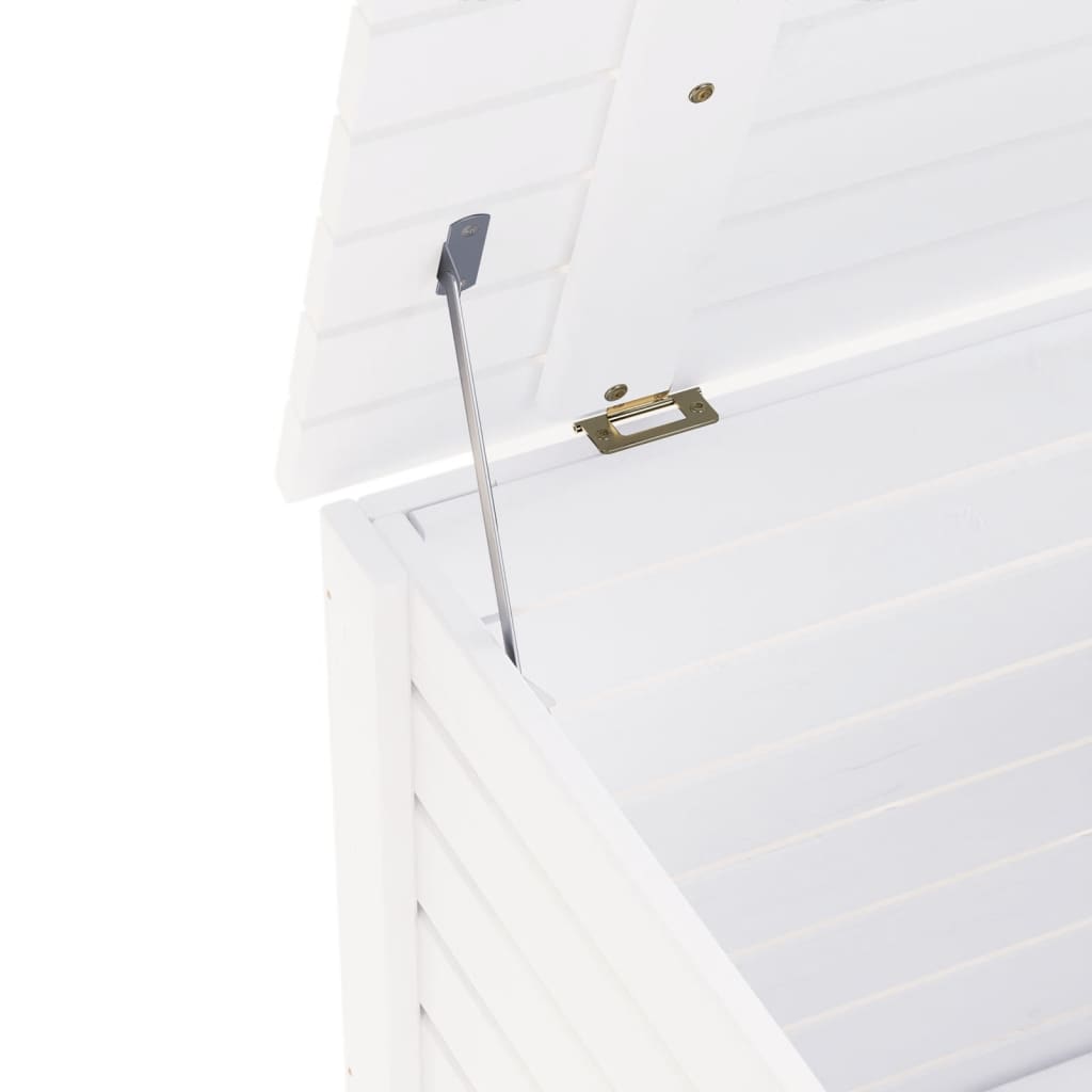 Förvaringsbänk med lock RANA Vit 60x49x54 cm massiv furu