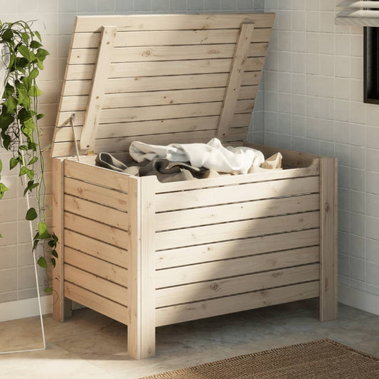 Förvaringsbänk med lock RANA 80x49x54 cm massiv furu