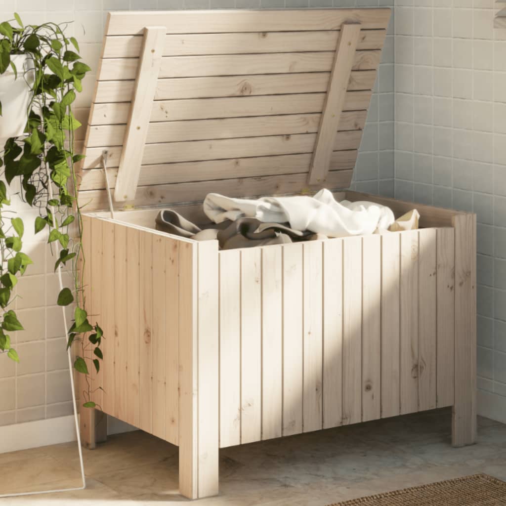 Förvaringsbänk med lock RANA 80x49x54 cm massiv furu