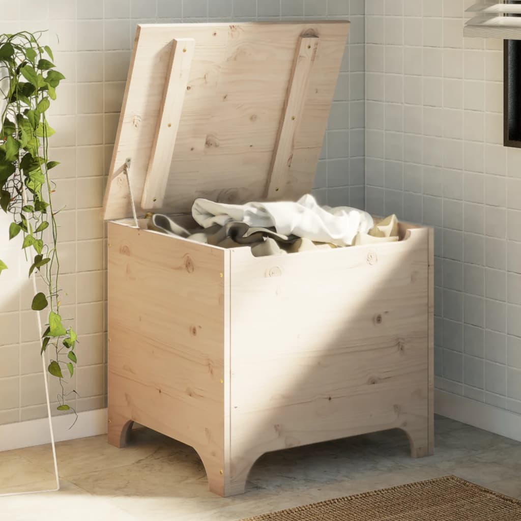 Förvaringsbänk med lock RANA 60x49x54 cm massiv furu