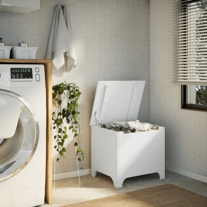 Förvaringsbänk med lock RANA Vit 60x49x54 cm massiv furu