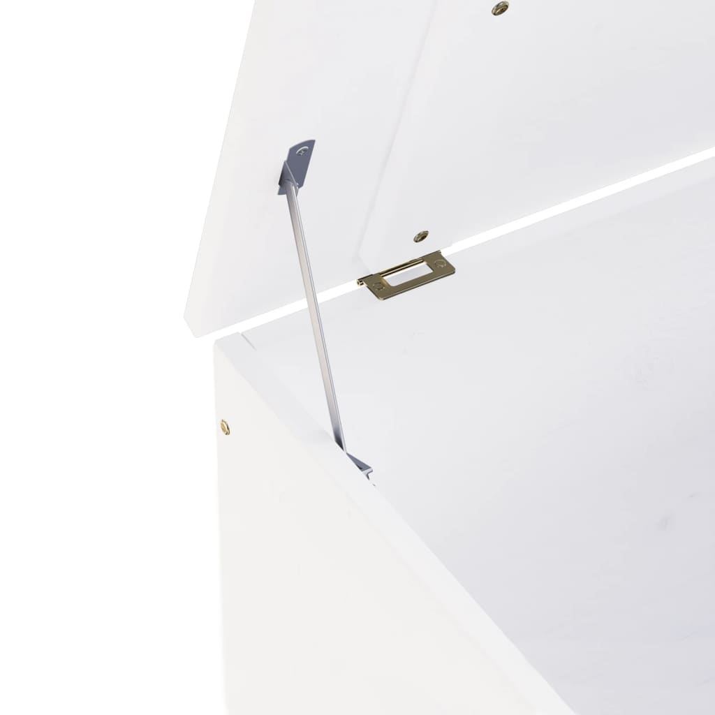 Förvaringsbänk med lock RANA Vit 60x49x54 cm massiv furu