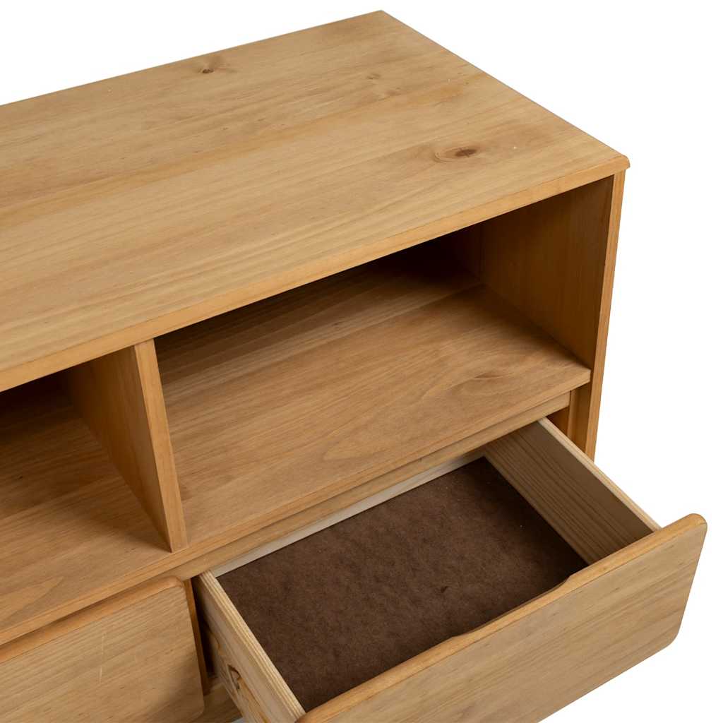 TV-Möbel Trä TV-Bänk SAUDA Ek 99x43x55 cm massiv furu