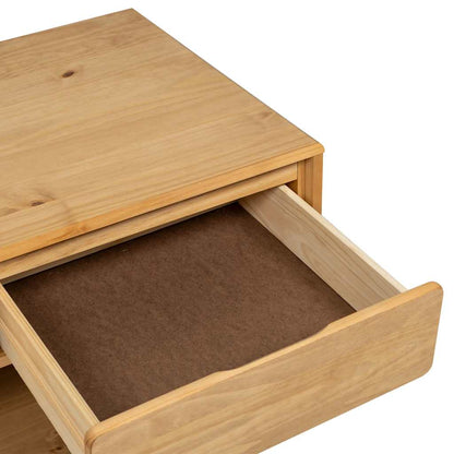 Soffbord Trä SAUDA Ek 99x55x45 cm massiv furu