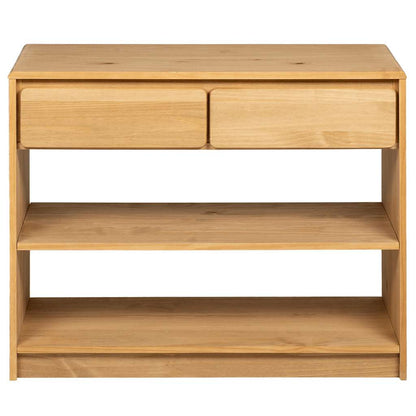 Avlastningsbord Konsollbord Trä SAUDA Ek 89,5x36,5x73 cm massiv furu
