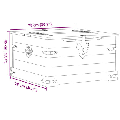 Förvaringsbänk Förvaringslåda Corona 78x78x45 cm massiv furu