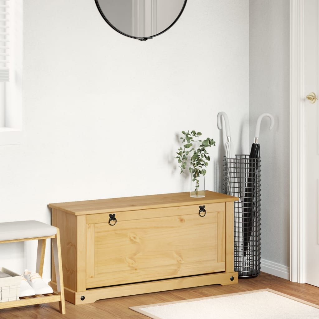 Skoställ Trä Skoskåp Corona 99x32x47 cm massiv furu