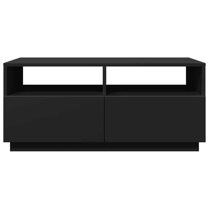 Soffbord Svart LED 90x49x40 cm