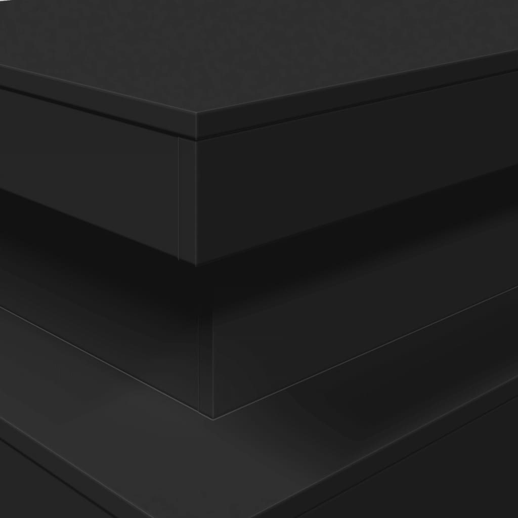 Soffbord Svart LED 90x50x40 cm