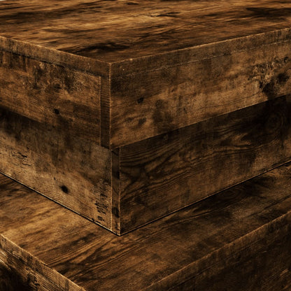 Soffbord Rökfärgad Ek LED 90x50x40 cm