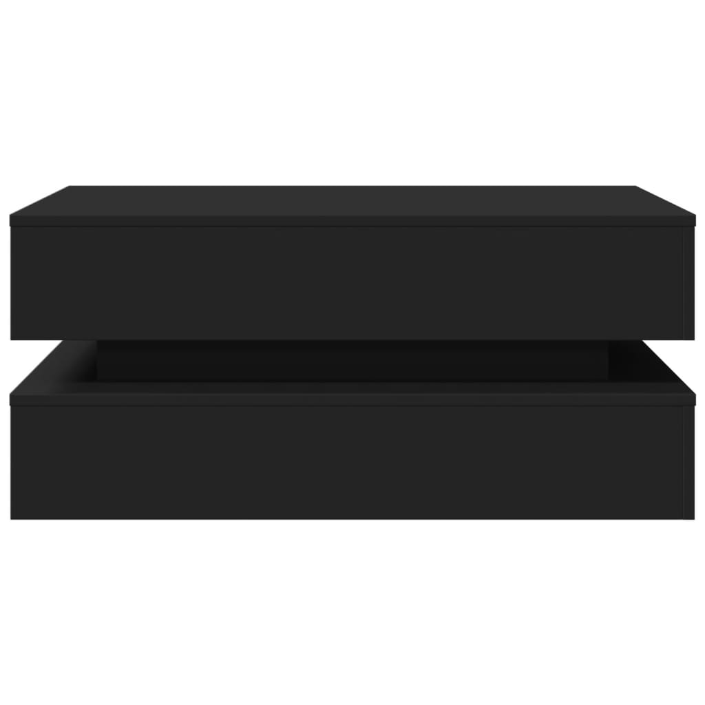 Soffbord Svart LED 90x50x40 cm