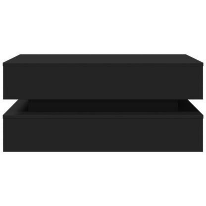 Soffbord Svart LED 90x50x40 cm