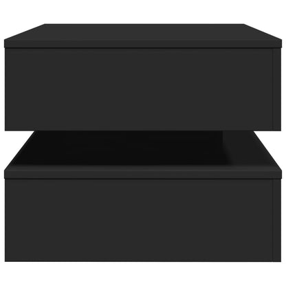 Soffbord Svart LED 90x50x40 cm