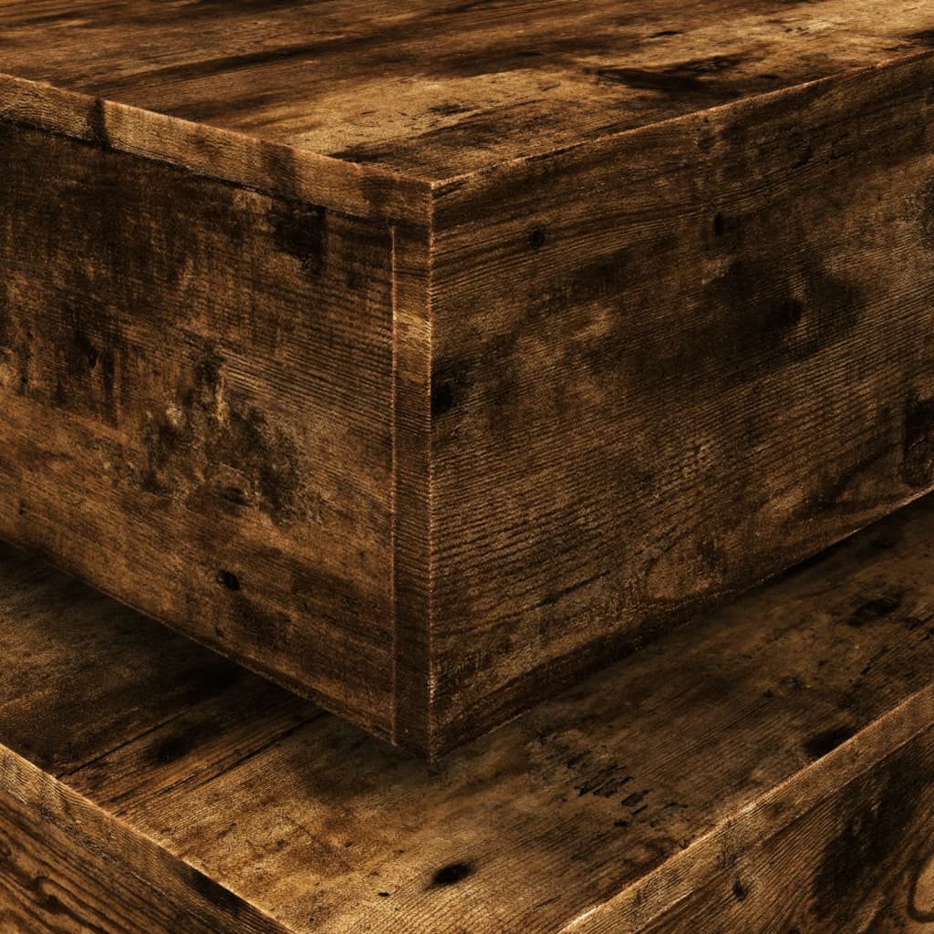 Soffbord Rökfärgad Ek LED 90x50x40 cm