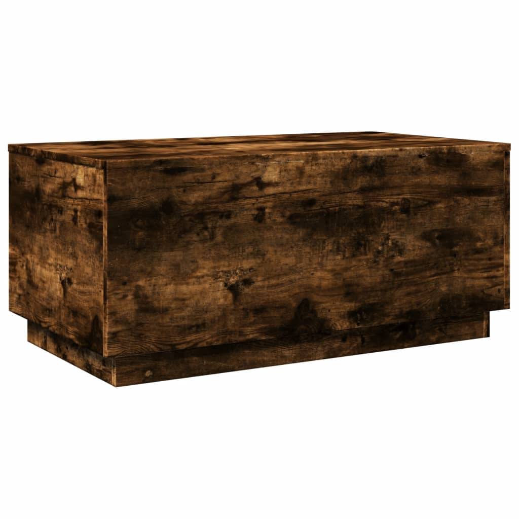 Soffbord Rökfärgad Ek LED 90x50x40 cm