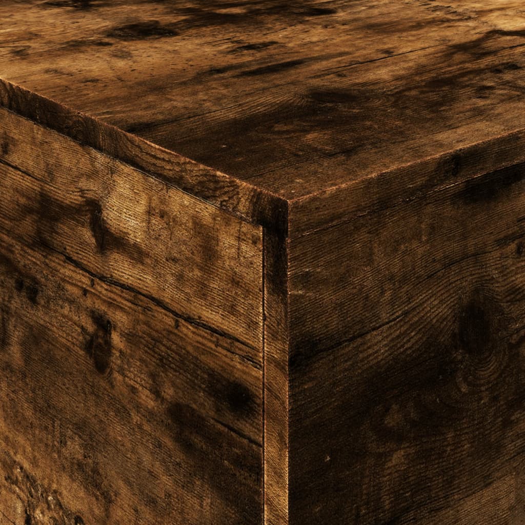 Soffbord Rökfärgad Ek LED 90x50x40 cm