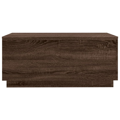 Soffbord Brun Ek LED 90x50x40 cm