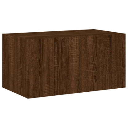 XXXXX Tv-bänk 6 delar LED brun ek