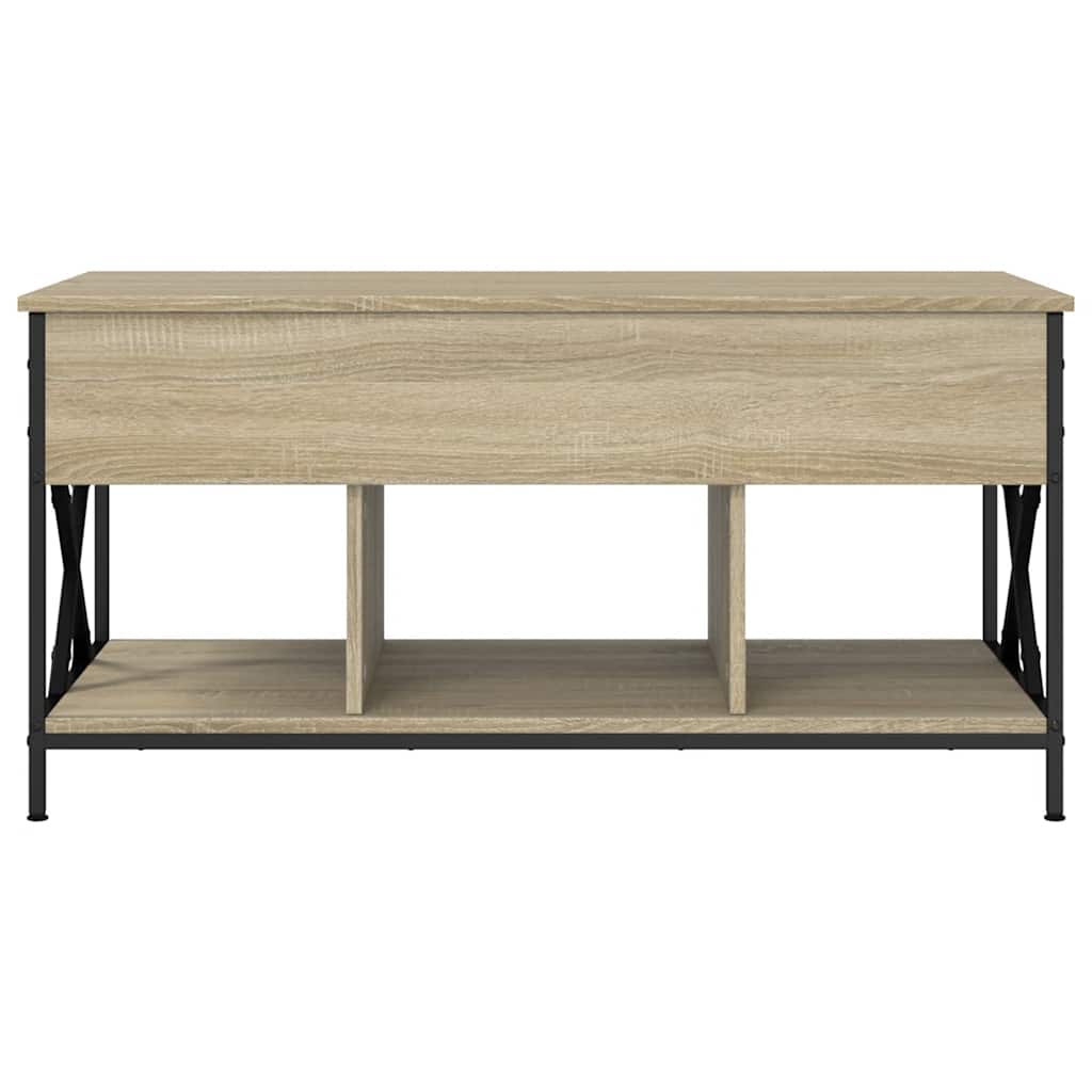 Soffbord Sonoma Ek 100x55x50 cm och metall