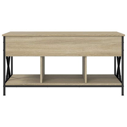 Soffbord Sonoma Ek 100x55x50 cm och metall