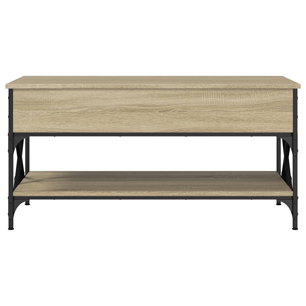 Soffbord Sonoma Ek 100x50x50 cm och metall