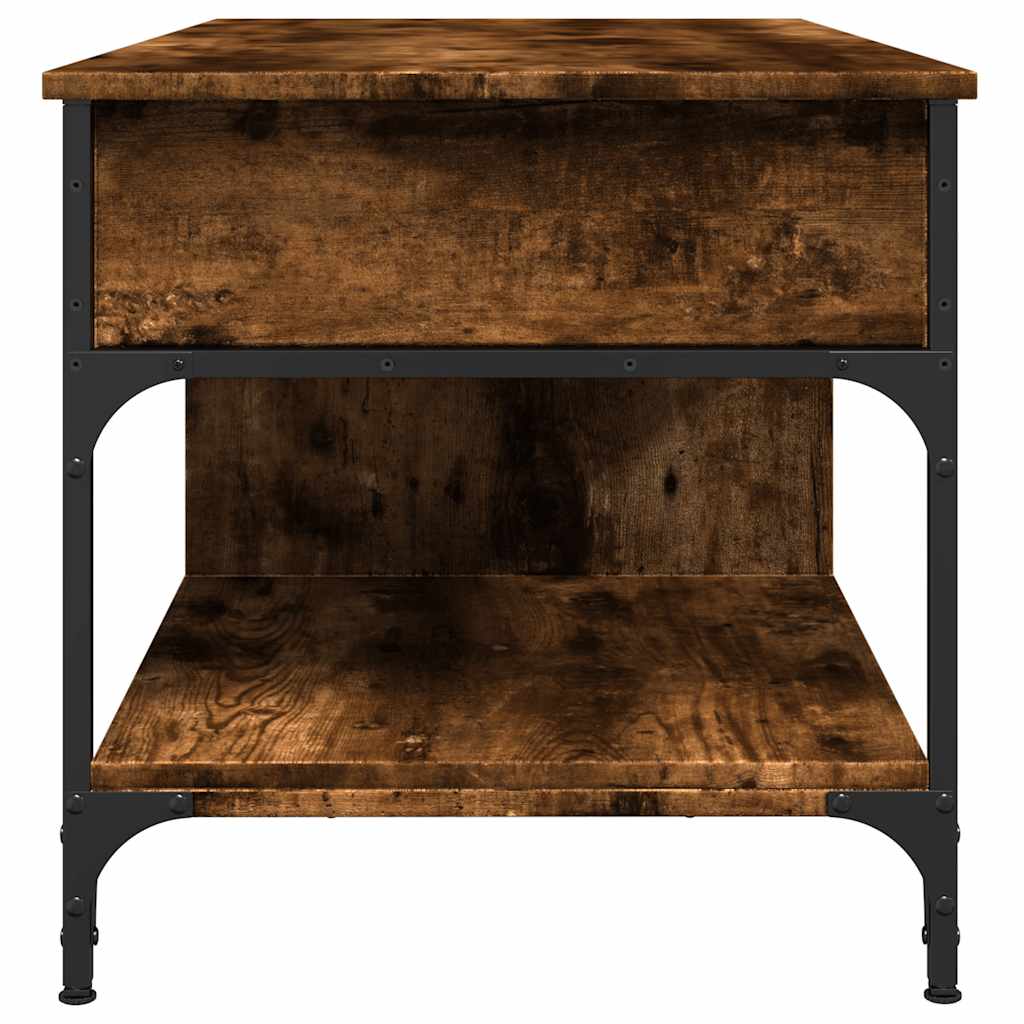 Soffbord Rökfärgad Ek 100x50x50 cm metall