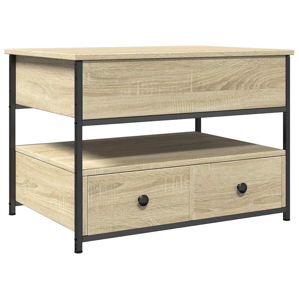 Soffbord Sonoma Ek 70x50x50 cm och metall