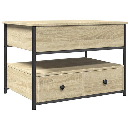 Soffbord Sonoma Ek 70x50x50 cm och metall